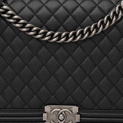 Chanel Caviar Quilted Large Boy Flap Black 8 of 12