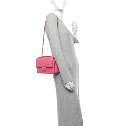 Chanel Caviar Quilted Medium Double Flap Pink 2 of 10