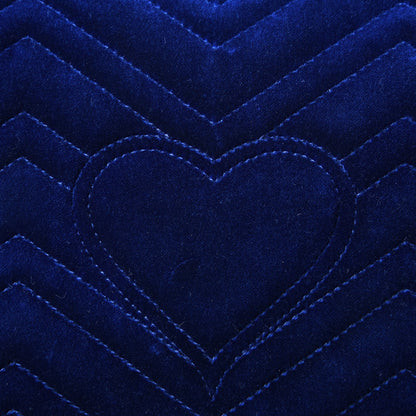 Gucci Velvet Matelasse Medium GG Marmont Shoulder Bag Cobalt Blue 11 of 11