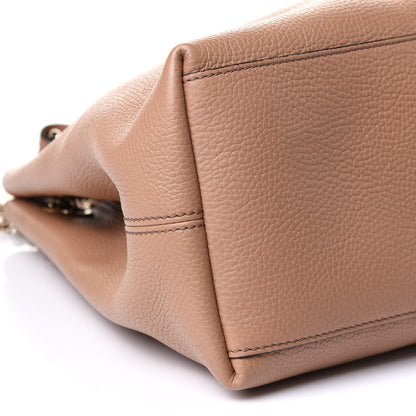 Gucci Pebbled Calfskin Medium Soho Chain Shoulder Bag Camelia 10 of 11