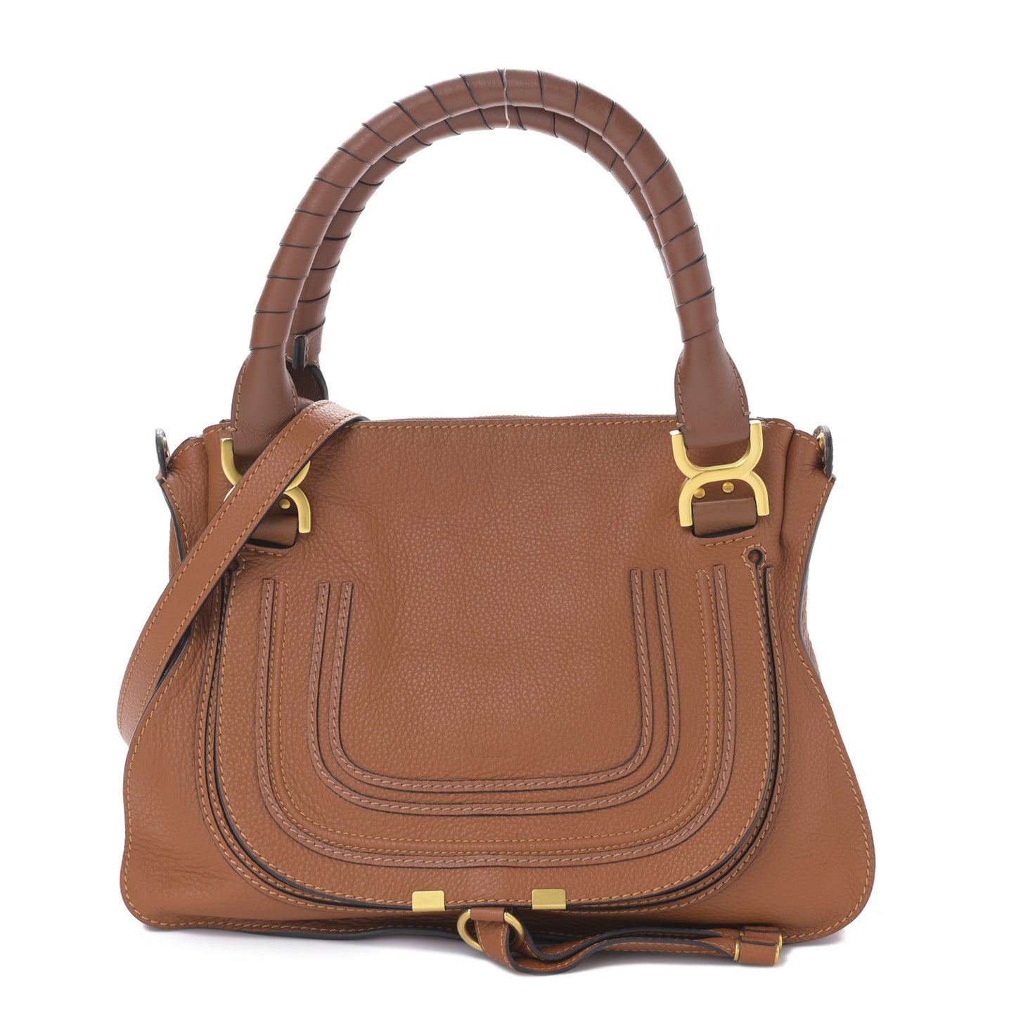 Calfskin Medium Marcie Satchel Tan