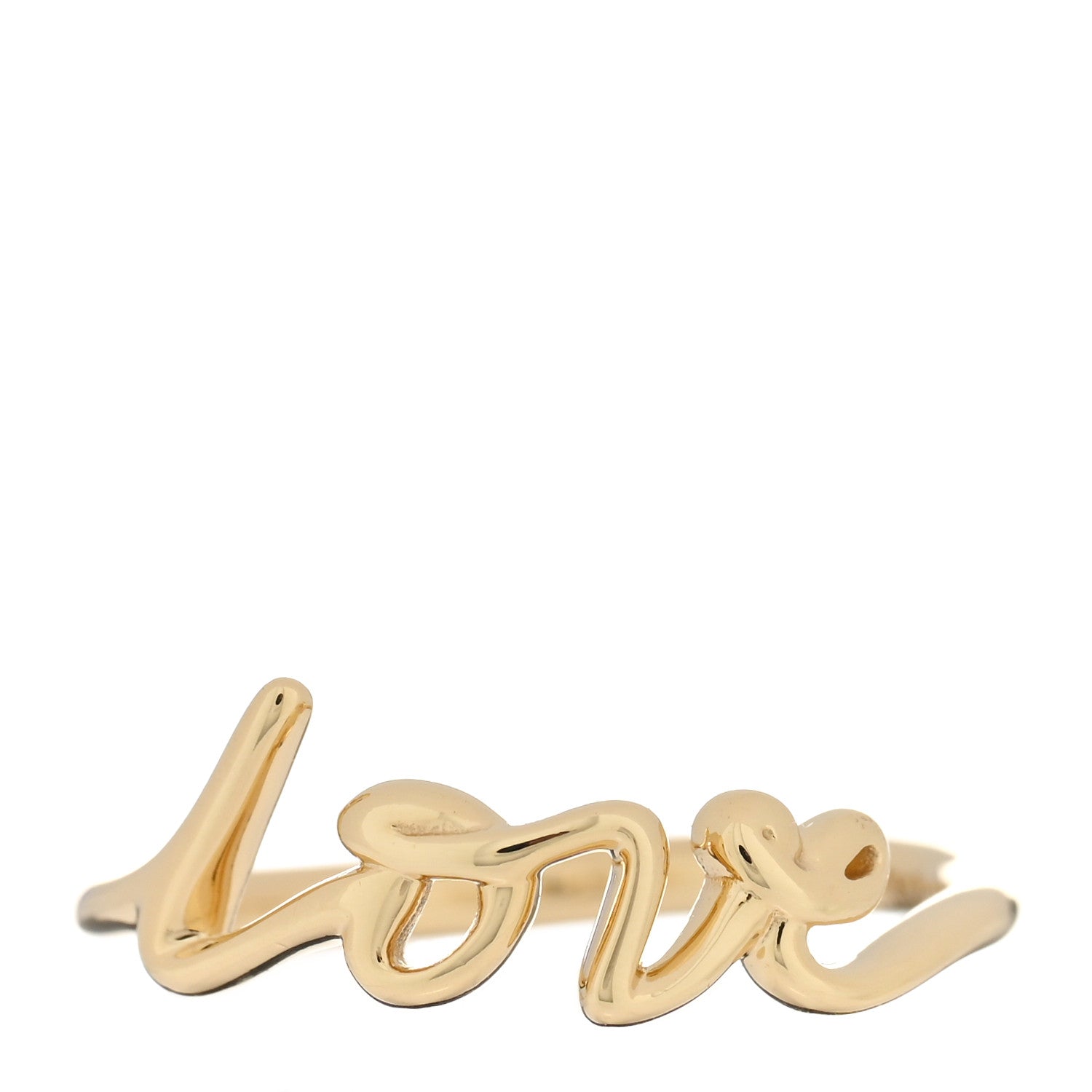 Tiffany 18K Yellow Gold Mini Paloma's Graffiti Love Ring 48 4.5 1 of 4