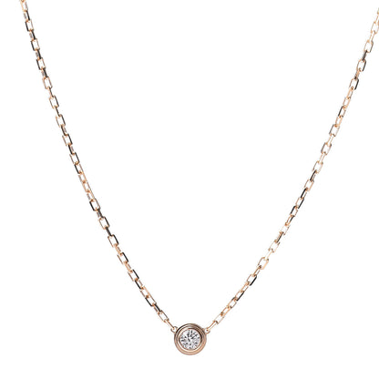 Cartier 18K Pink Gold Diamond SM D'Amour Pendant Necklace 1 of 4