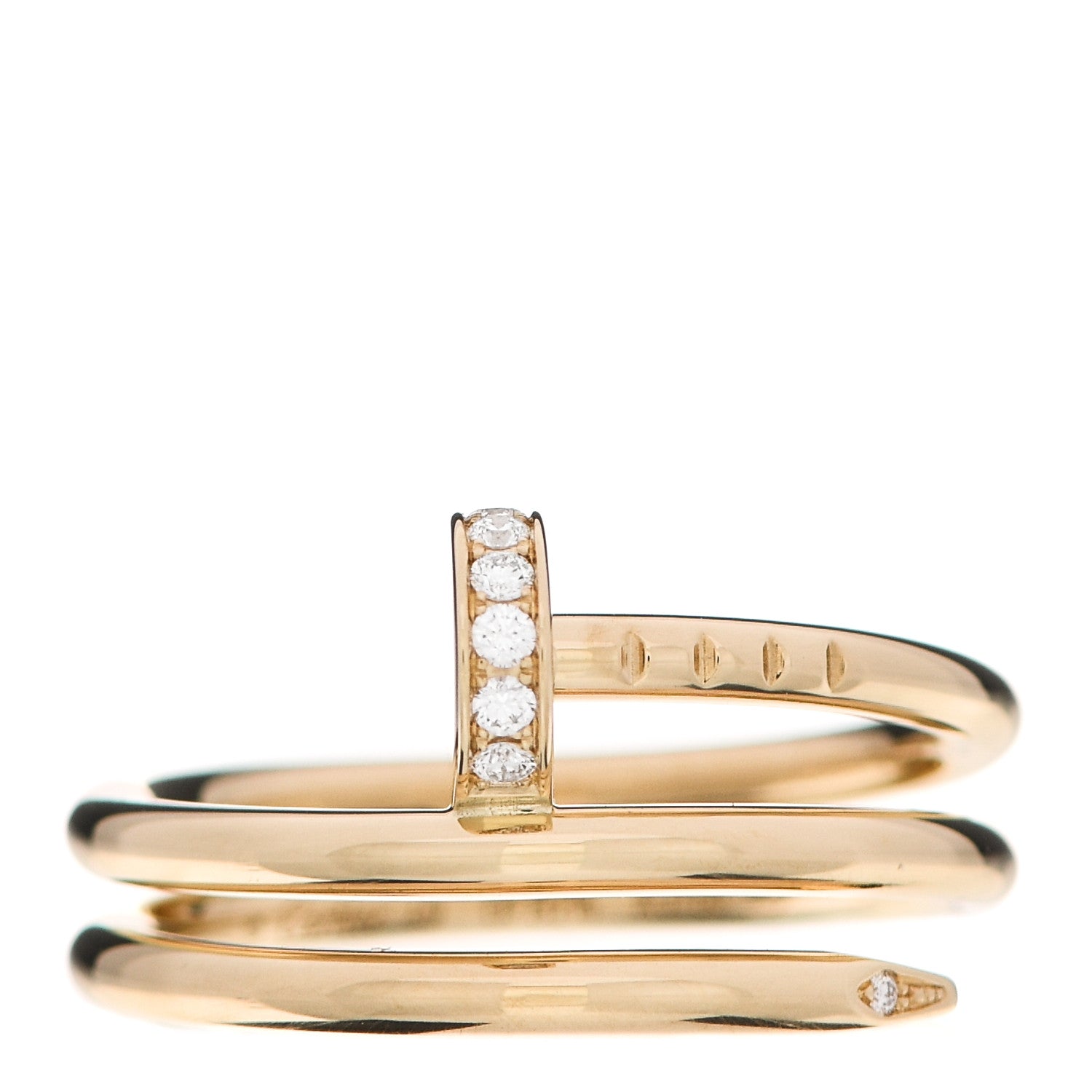 product image of CARTIER 18K Yellow Gold Diamond Juste Un Clou Wrap Ring FASHIONPHILE