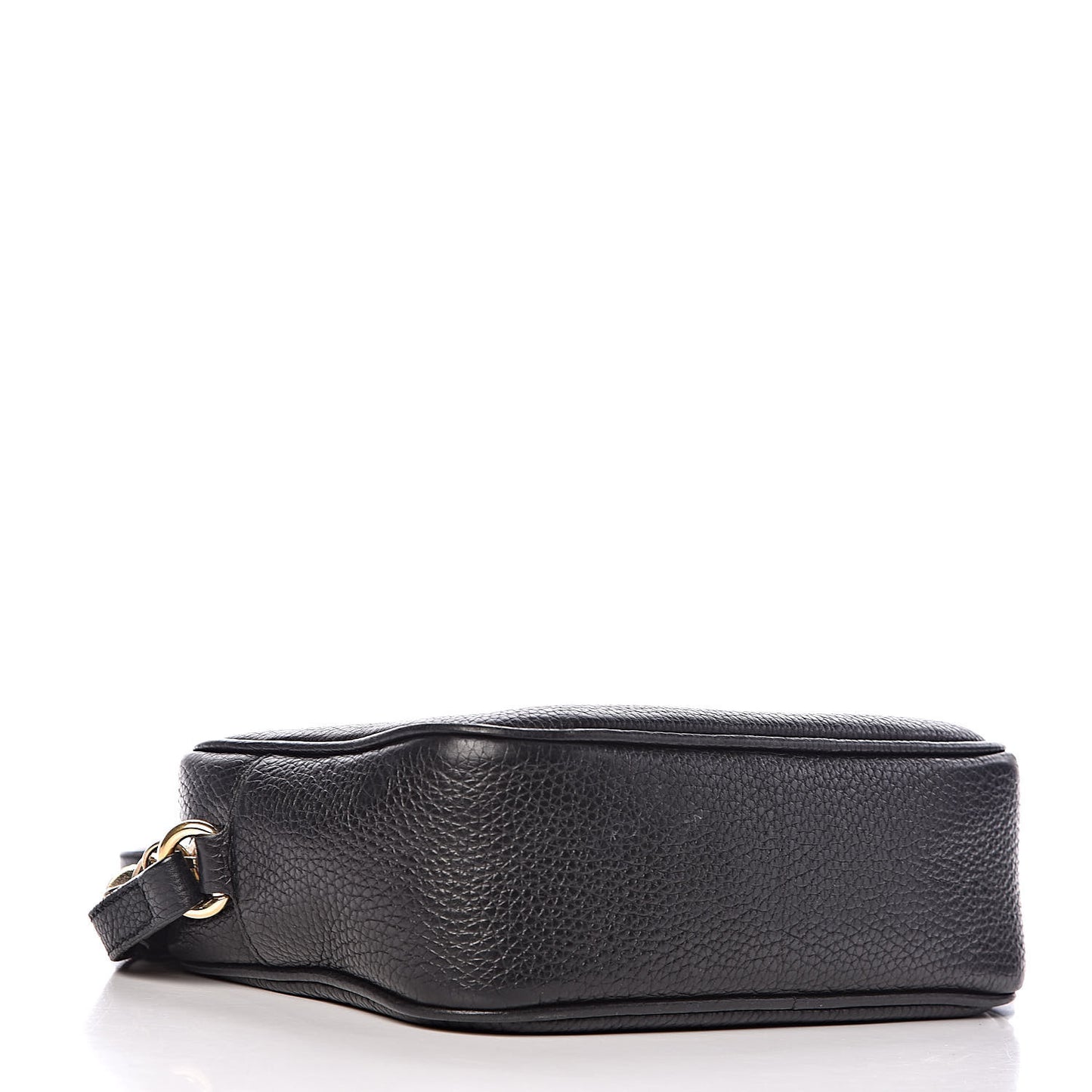 Pebbled Calfskin Small Soho Disco Bag Black