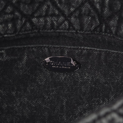 Chanel Denim Quilted Denimpression Flap Green Black 7 of 10