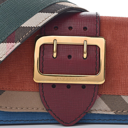 Burberry Suede Embossed House Check Small Buckle Crossbody Sienna Red 10 of 11