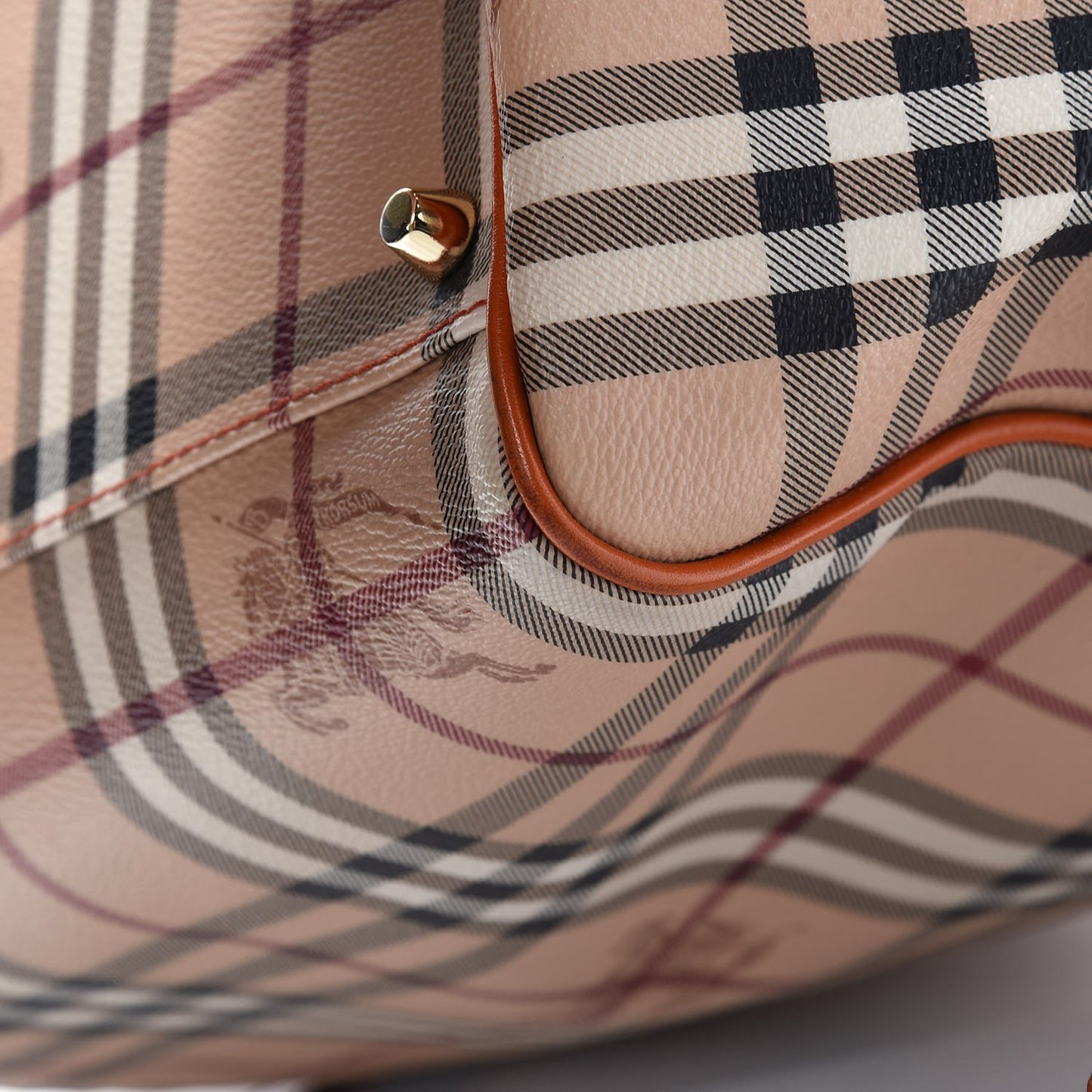 Haymarket Check Small Canterbury Tote Burnt Amber