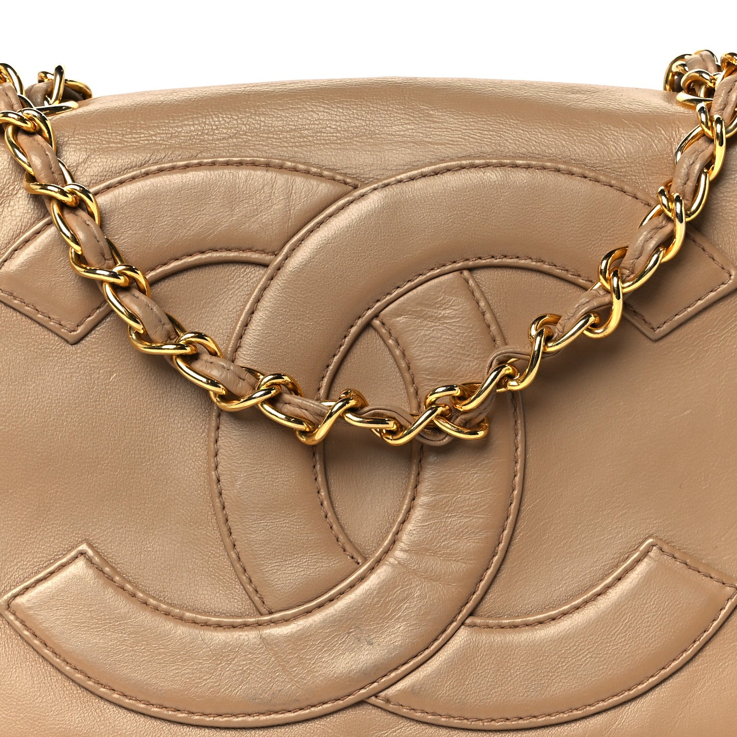 Lambskin Mini Timeless CC Flap Bag Beige