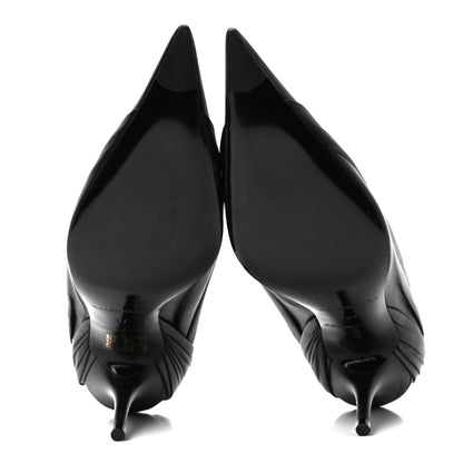 Balenciaga Jersey Crepe Drape Knife Pointed Pumps 37 Black 5 of 9