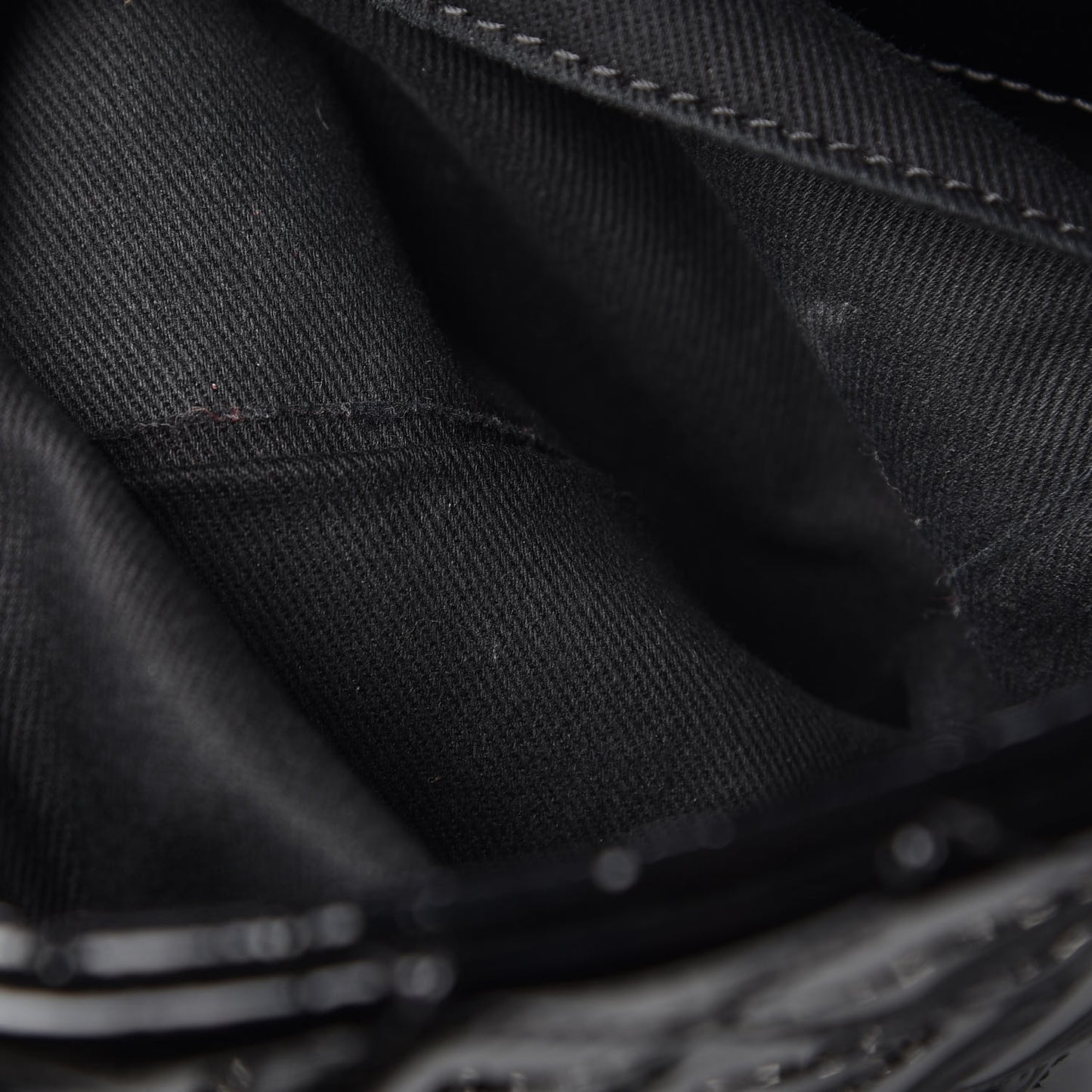 Patent Quilted Large Just Mademoiselle Bowling Bag Black