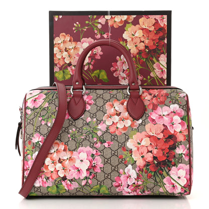 Gucci GG Supreme Monogram Blooms Medium Boston Beige Multicolor Dry Rose 10 of 10
