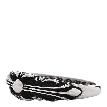 Chrome Hearts Sterling Silver Narrow Floral Cross Band Ring 49 4.75 3 of 6