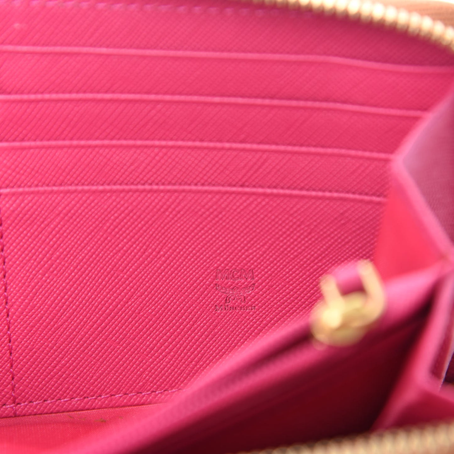 Visetos Rabbit Zip Around Large Wallet Cognac