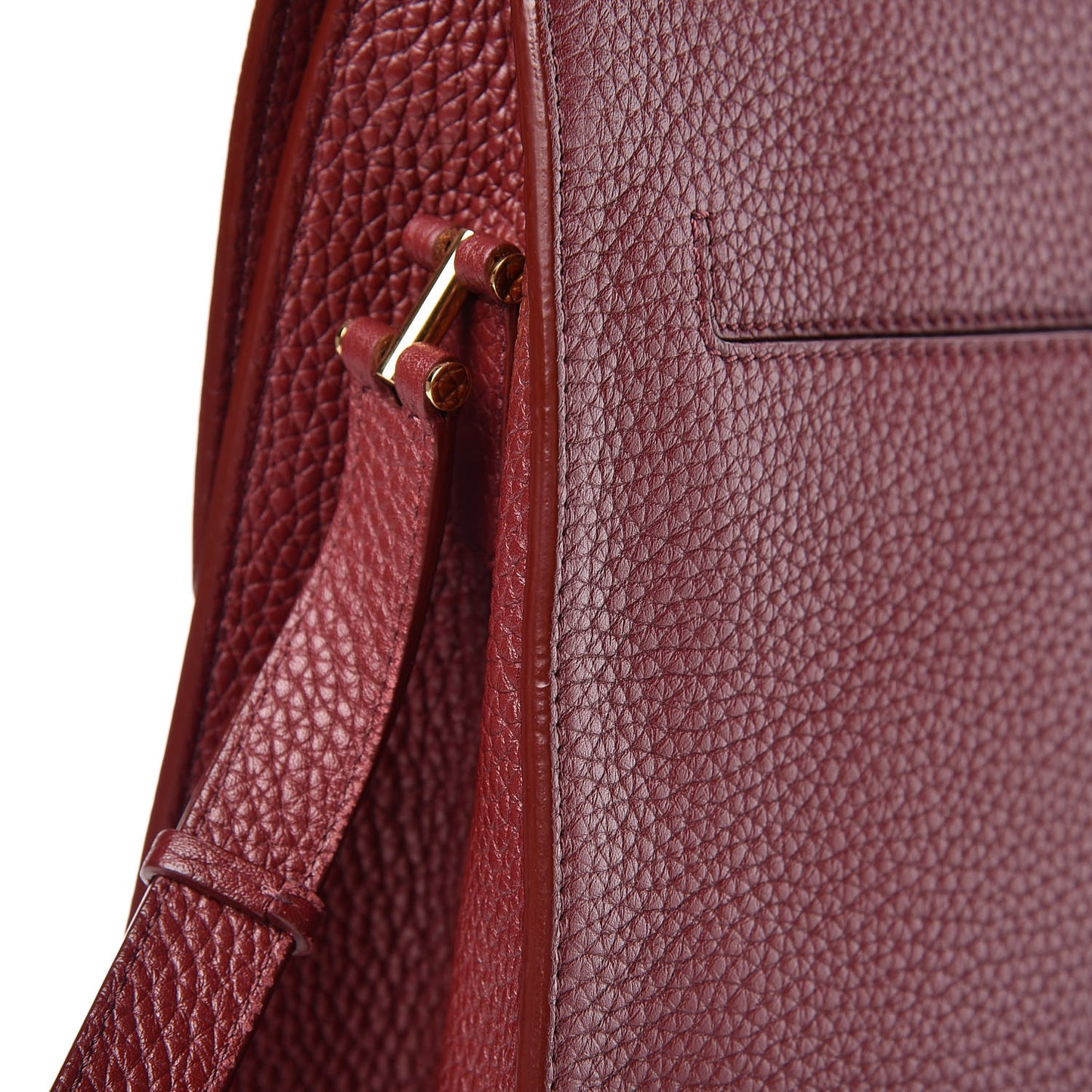 Calfskin Large T Clasp Tara Crossbody Bag Cabernet