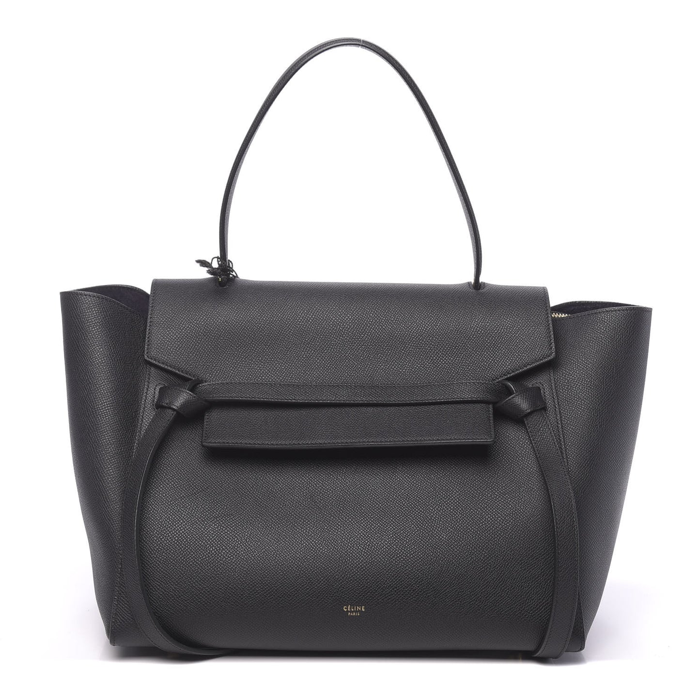 Grained Calfskin Small Belt Bag Black