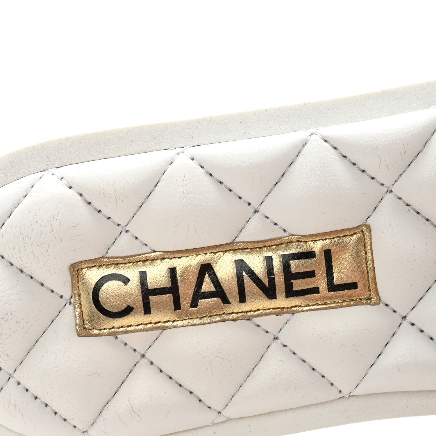 Chanel Lambskin Quilted Textured CC Mules Sandals 40.5 White 8 of 10