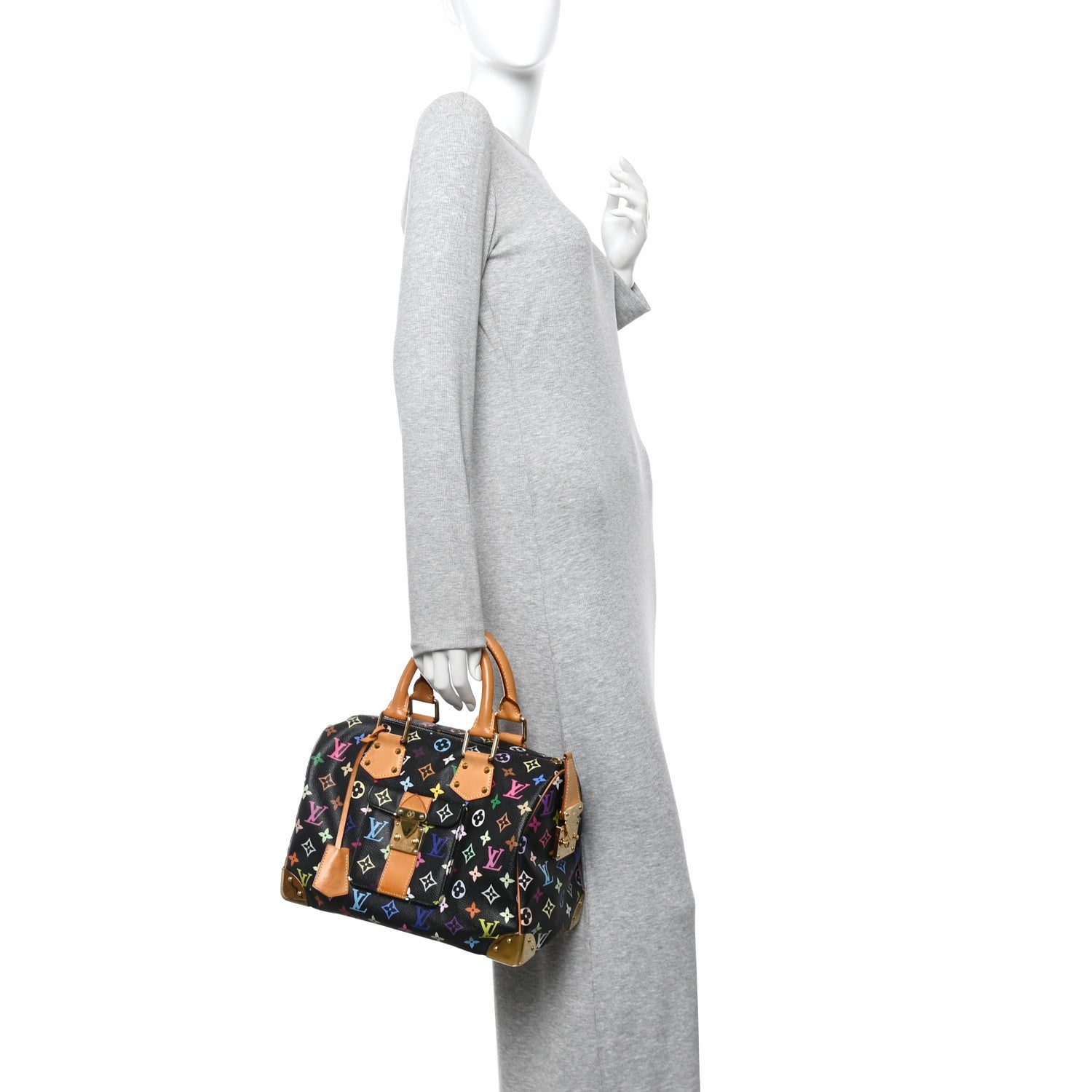 Louis Vuitton Monogram Multicolor Speedy 30 Black 2 of 10