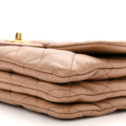 Chanel Lambskin Quilted Medium Pillow Crush Flap Beige 10 of 10