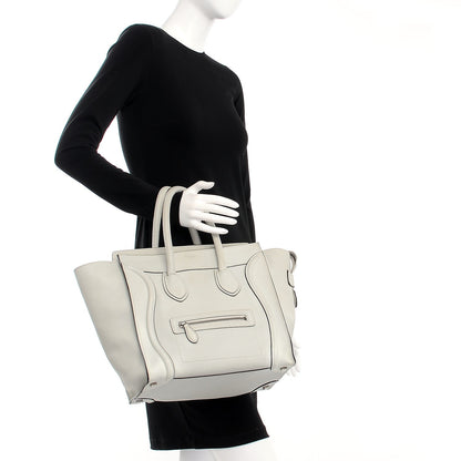 Celine Drummed Calfskin Mini Luggage Lune 3 of 18