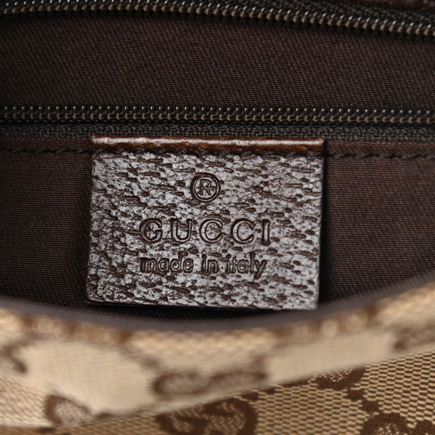 Monogram Waist Pouch Bag Dark Brown