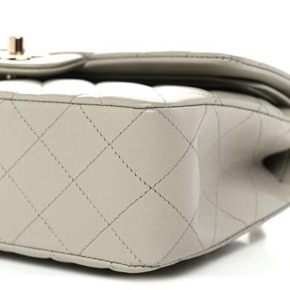 Chanel Lambskin Quilted Small Double Flap Grey 10 of 11