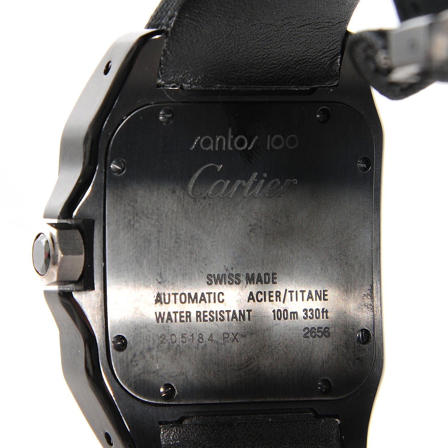 Cartier ADLC Titanium Nylon 38mm Santos 100 Chronograph Automatic Watch Black 5 of 8