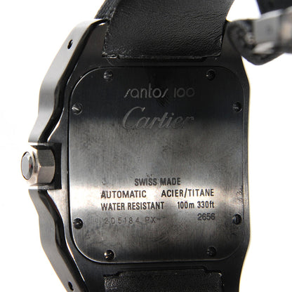 Cartier ADLC Titanium Nylon 38mm Santos 100 Chronograph Automatic Watch Black 5 of 8