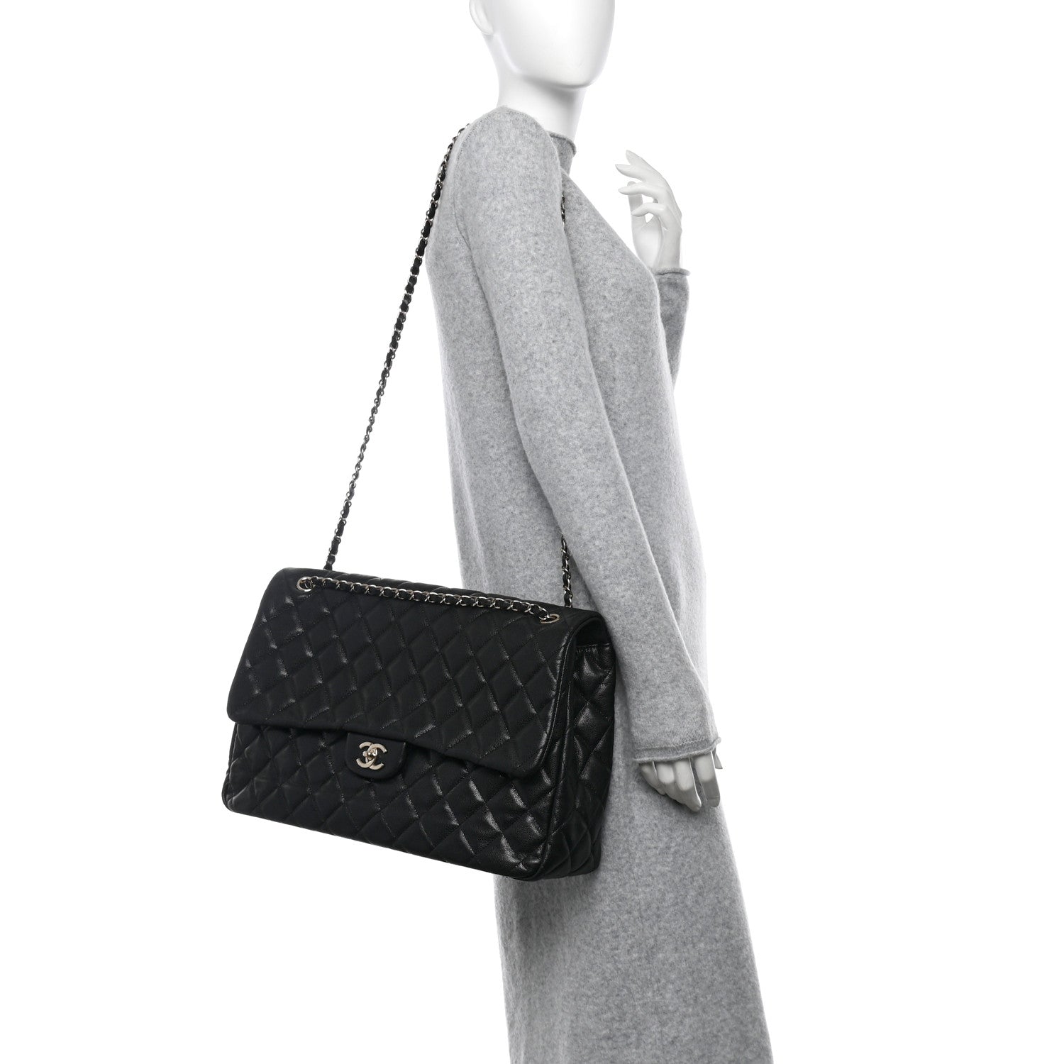 Chanel Caviar Quilted XXL Travel Flap Bag Black 2 of 11
