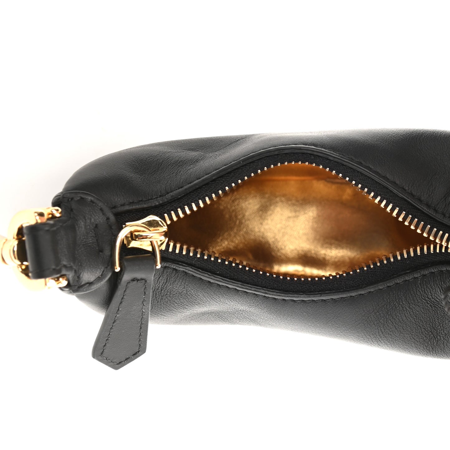 Vitello Grace Matte Nano Fendigraphy Hobo Charm Black