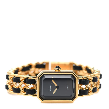 Chanel Stainless Steel Lambskin 20mm Chain Premiere Quartz Watch Gold M 2 of 4