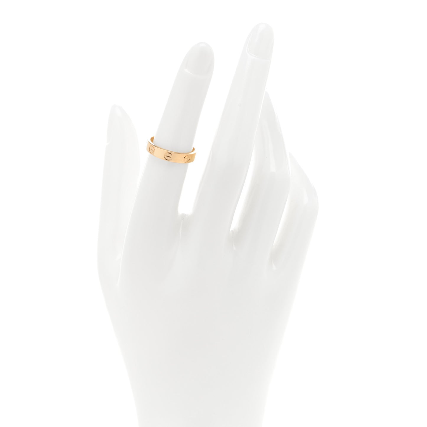 18K Yellow Gold 3.5mm LOVE Wedding Band Ring 50 5.25