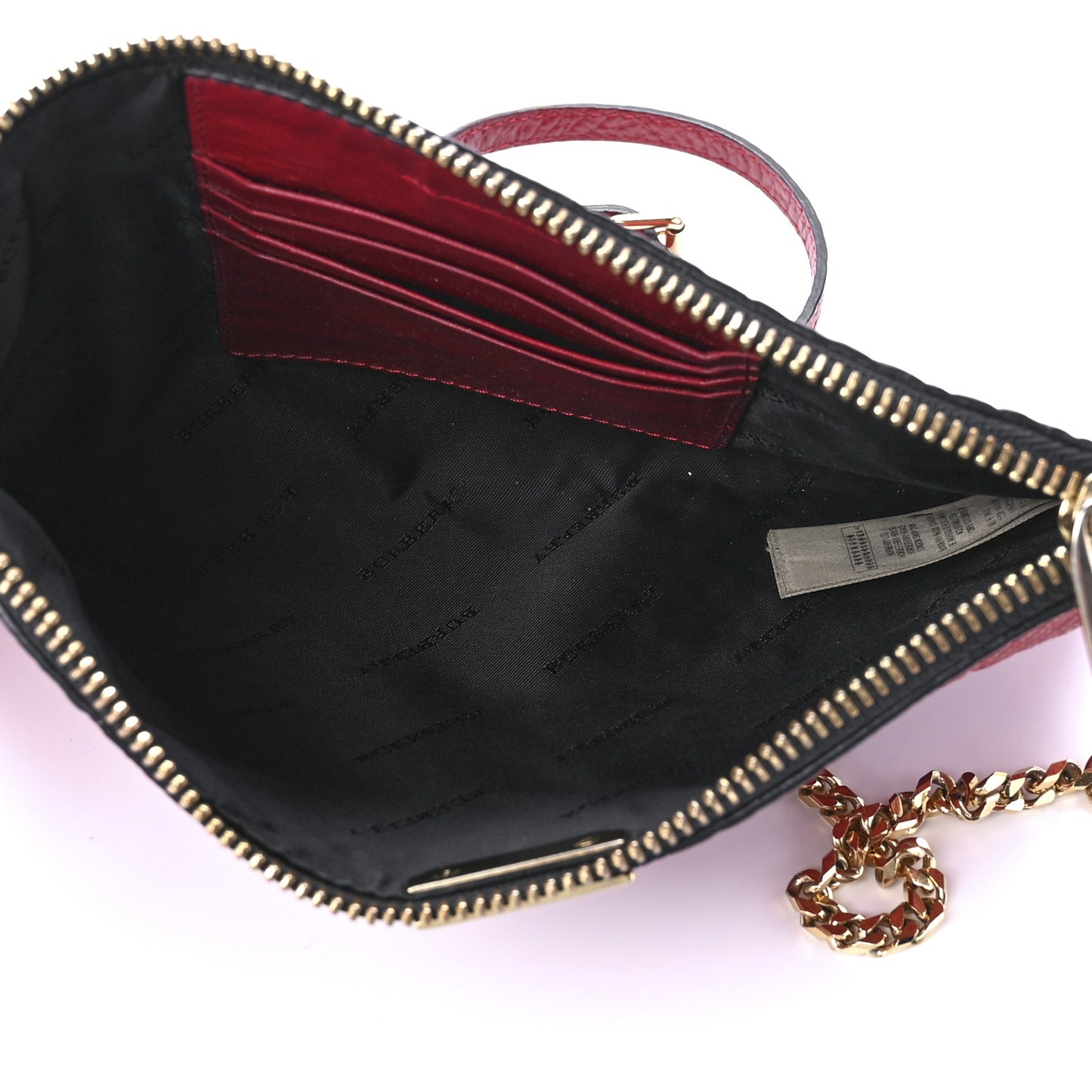Signature Grain Calfskin Check Embossed Peyton Crossbody Clutch Bag Military Red