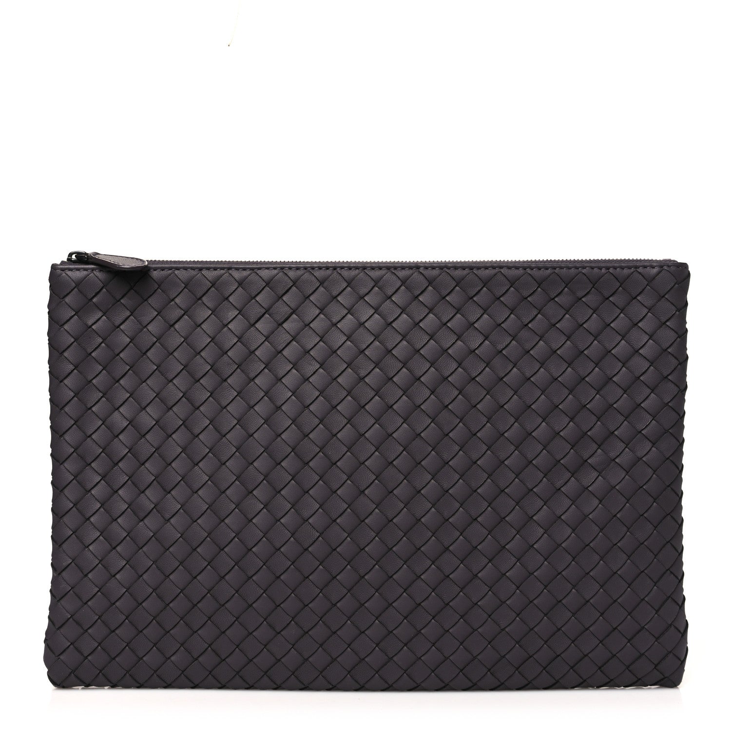 Bottega Veneta Nappa Intrecciato Large Flat Zip Biletto Pouch Quetsche 1 of 8