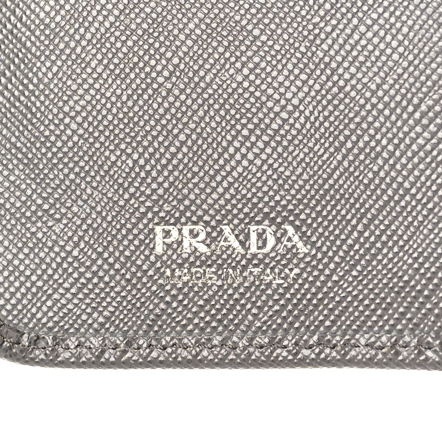 Prada Saffiano Metal Compact Wallet Marmo 7 of 11