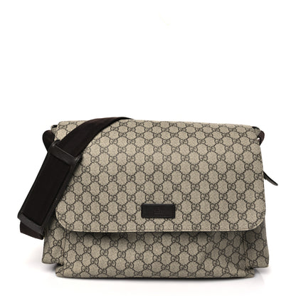Gucci GG Plus Monogram Messenger Diaper Bag Dark Brown 1 of 10