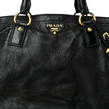Prada Vernice Naplak Tote Black 8 of 10