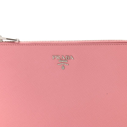 Prada Saffiano Flat Zip Wristlet Petalo 8 of 12
