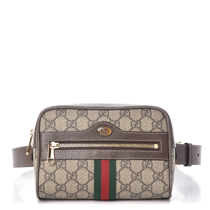 Gucci GG Supreme Monogram Web Small Ophidia Belt Bag 75 30 Dark Brown 1 of 11