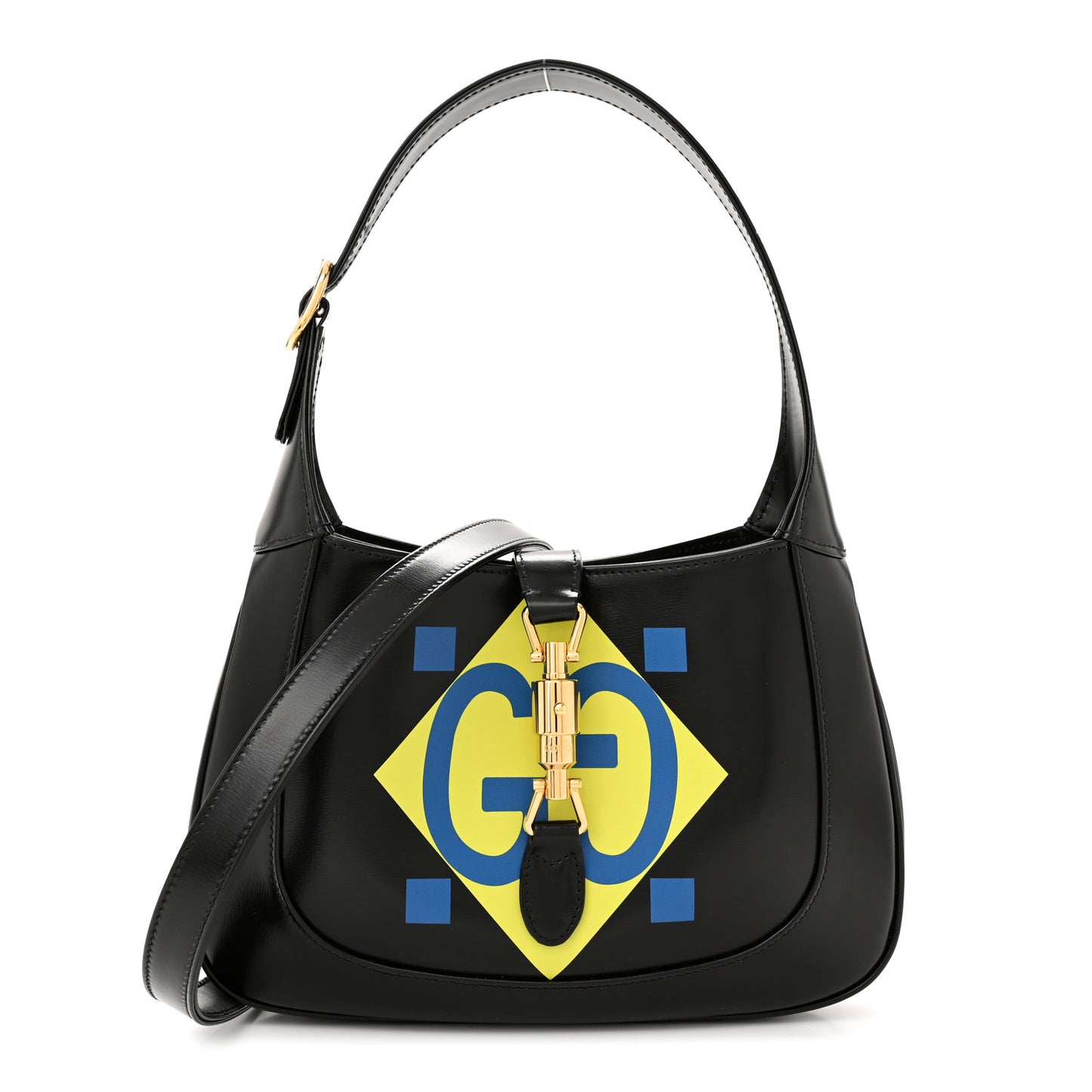 Calfskin Geometric Small Jackie 1961 Hobo Black