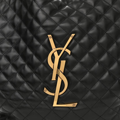 Saint Laurent Lambskin Quilted Maxi Icare Shopping Tote Black 9 of 11