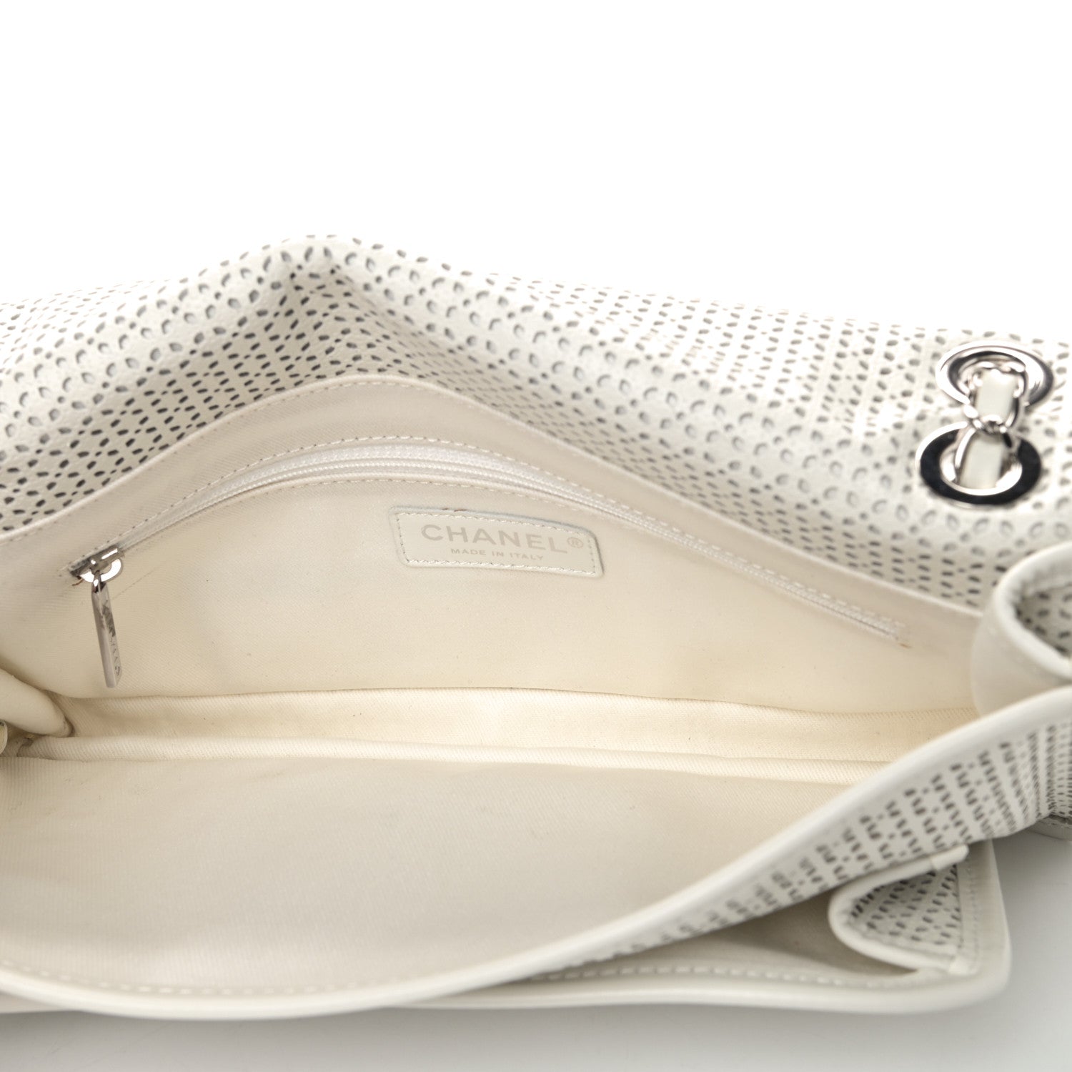 Chanel Perforated Calfskin Large Dubai Up In The Air Flap White 4 of 10