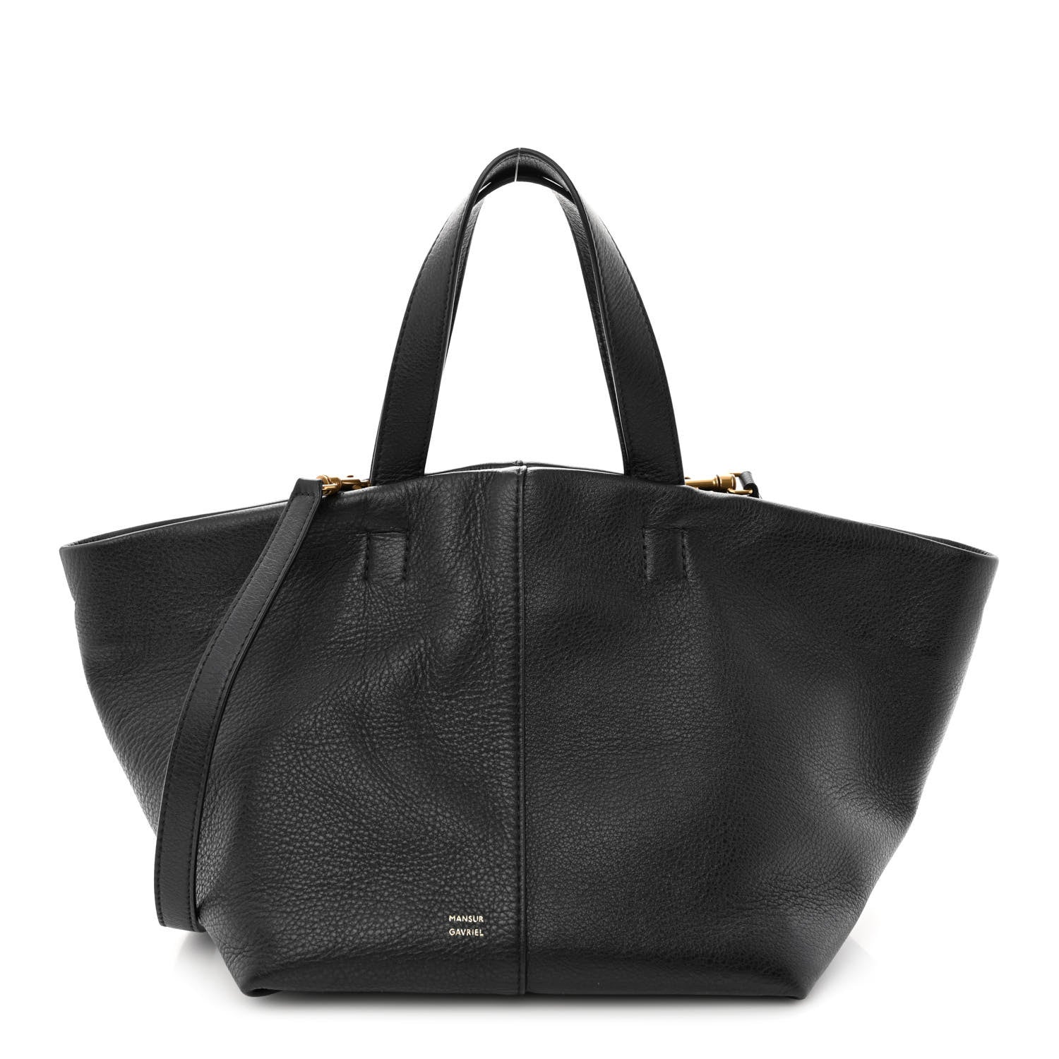 Mansur Gavriel Calfskin Tulipano Bag Black 1 of 10