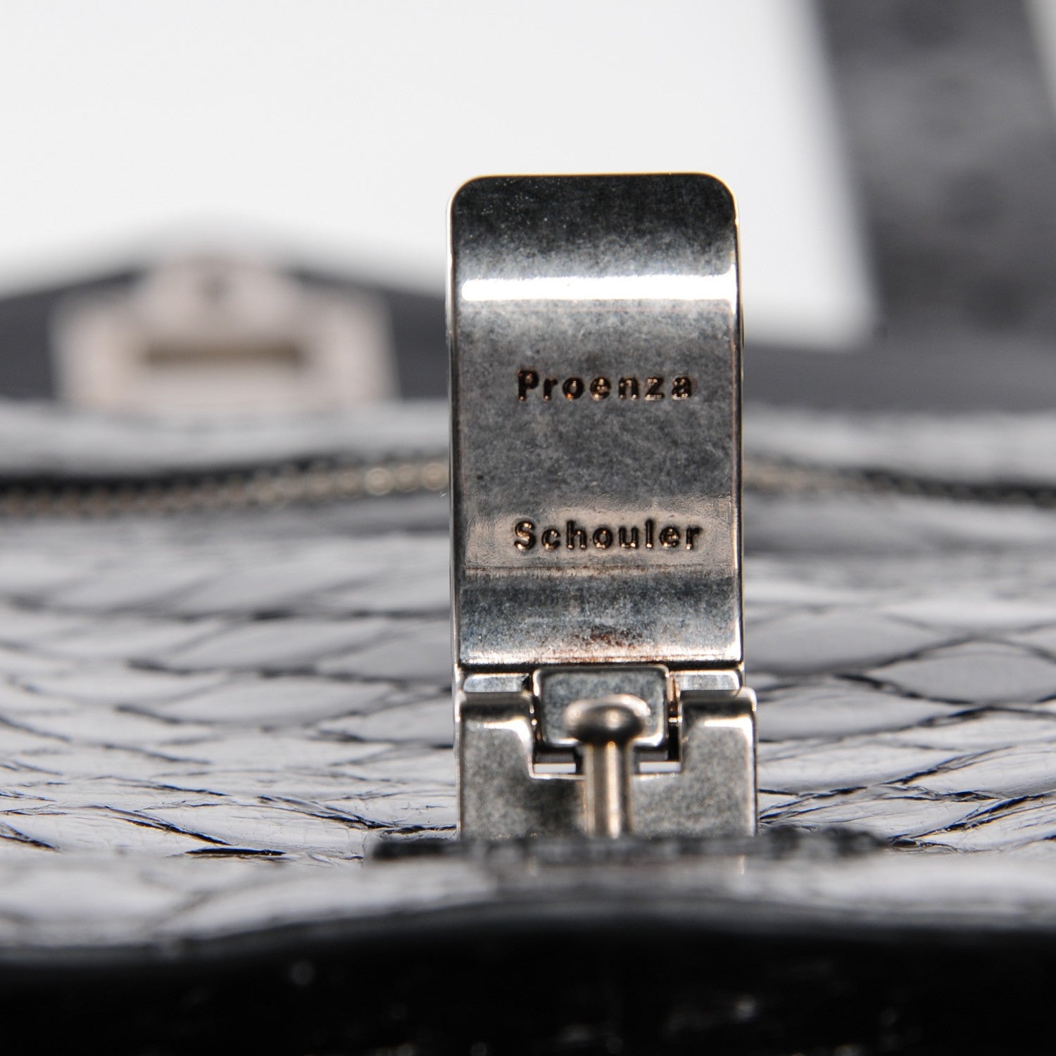 Proenza Schouler Python Large PS1 Satchel Black 3 of 11