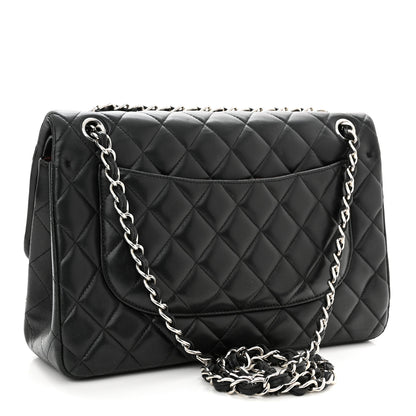 Chanel Lambskin Quilted Jumbo Double Flap Black 3 of 14