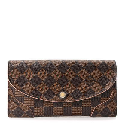 Louis Vuitton Damier Ebene Caissa Wallet Rose Ballerine 1 of 10