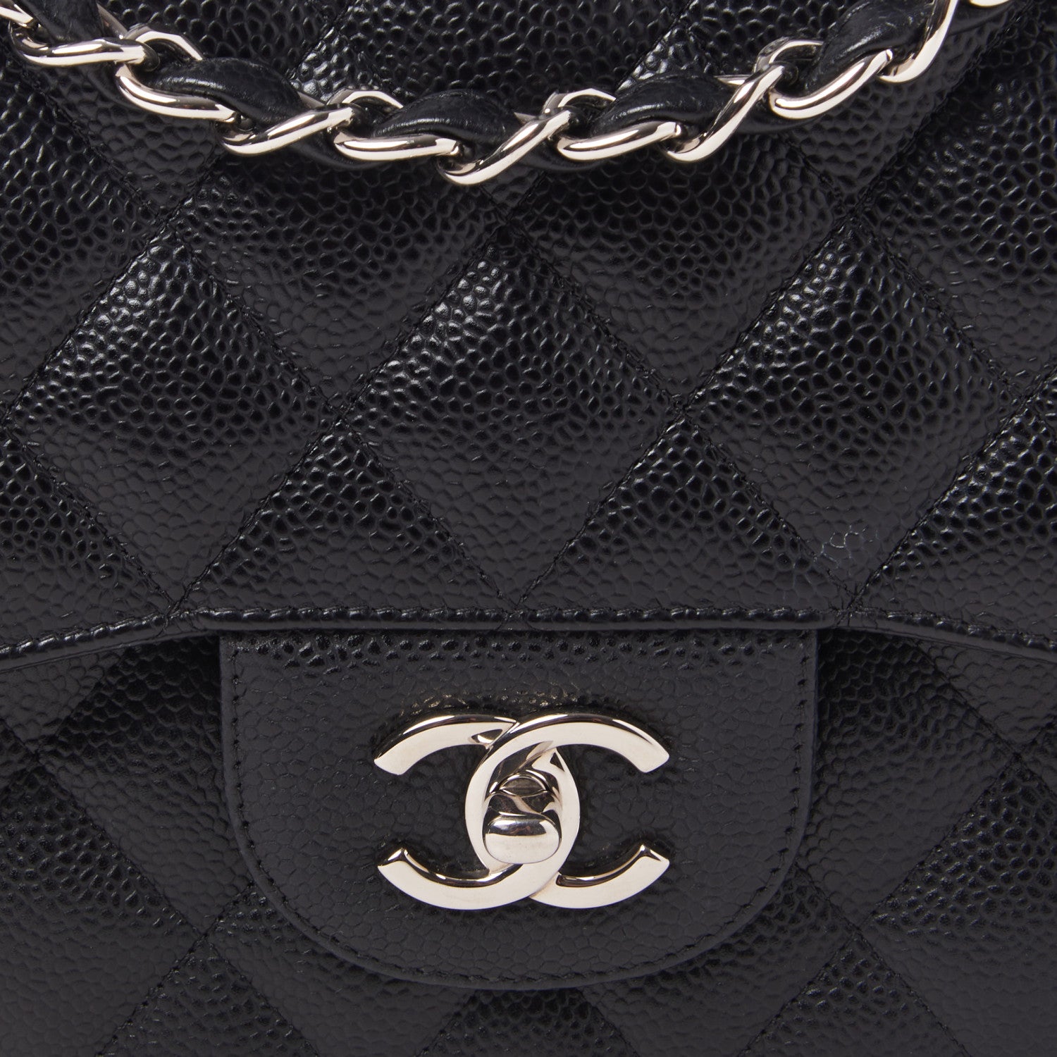 Chanel Caviar Quilted Jumbo Double Flap Black 8 of 10