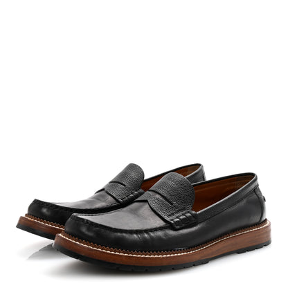 Louis Vuitton Calfskin Mens Loafers 9.5 Black 4 of 9