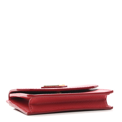 Prada Saffiano Card Holder Fuoco 4 of 9