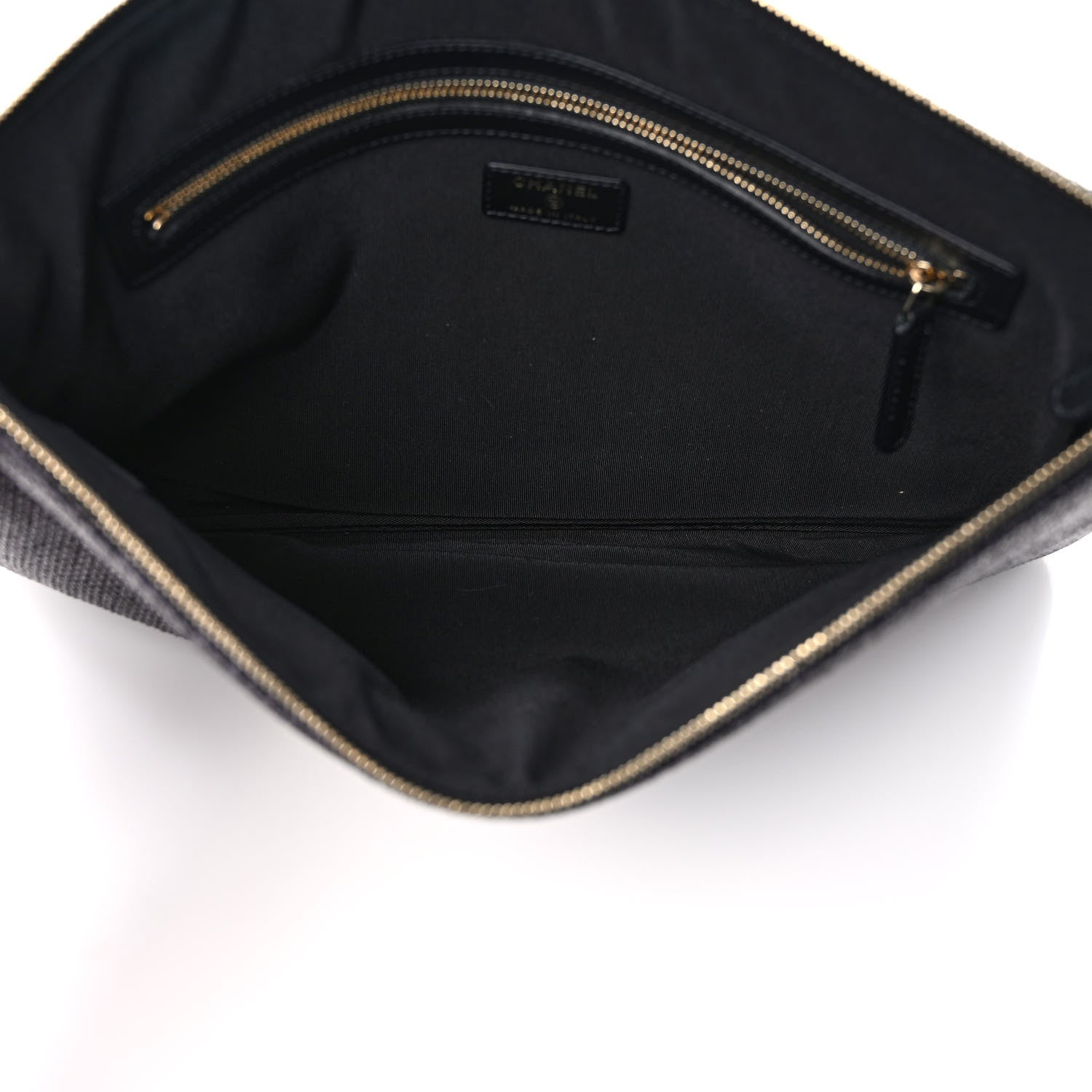 Chanel Mixed Fibers Deauville Pouch Black 5 of 6
